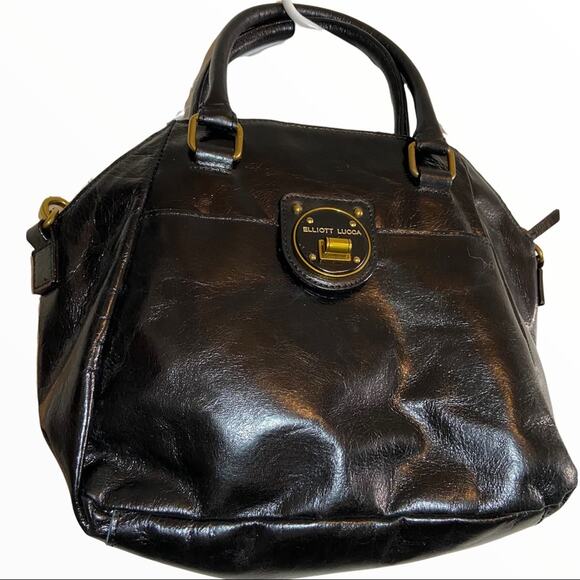Elliott Lucca Faro Purse Shoulder Bag Leather Black - Picture 1 of 4